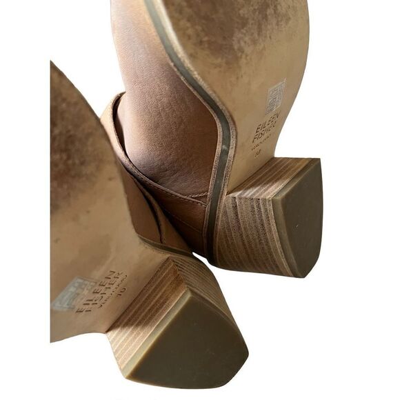 Eileen Fisher Leather Cutout Ankle Booties Boots Tan size 10 - Picture 11 of 14